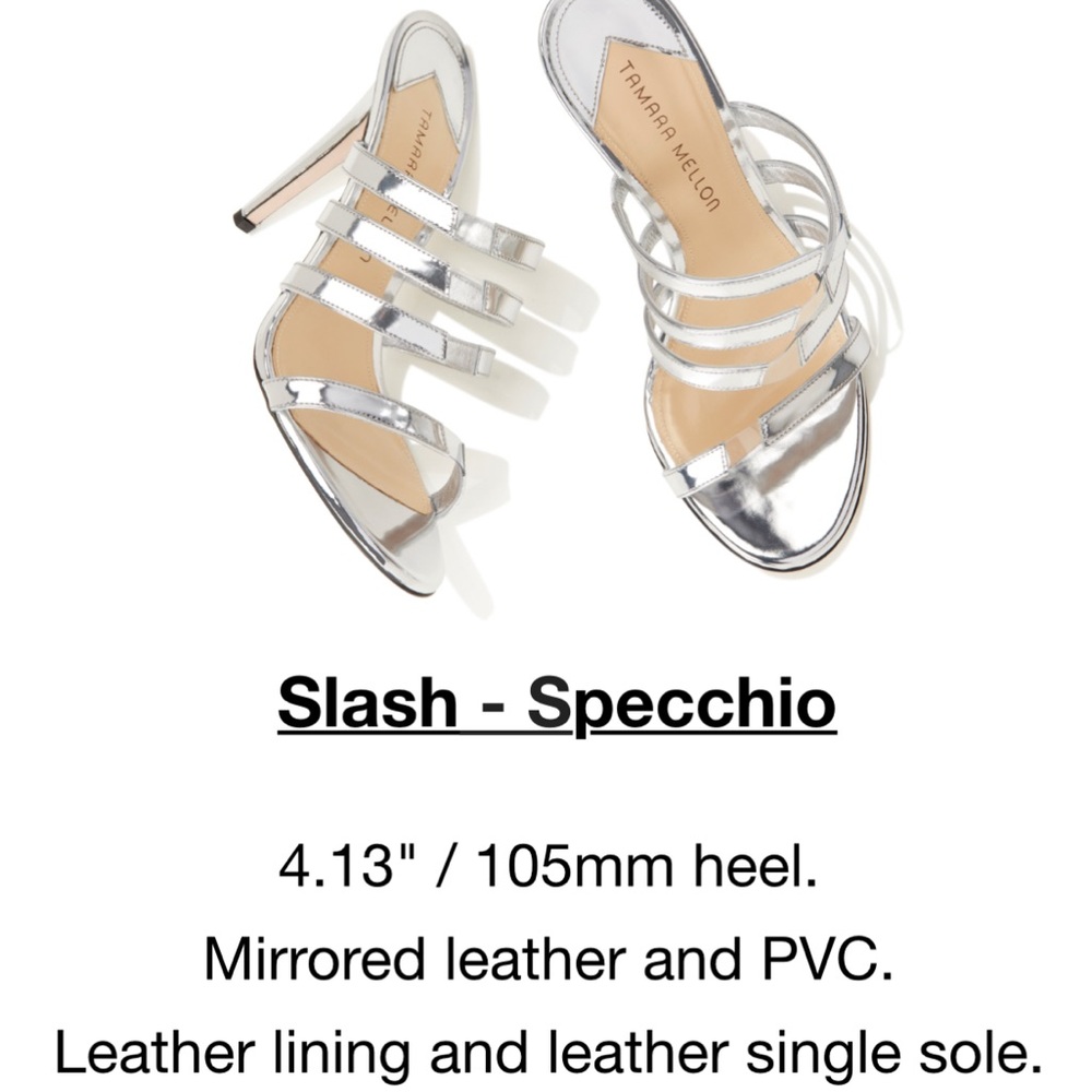 Tamara Mellon Silver Strappy Heels